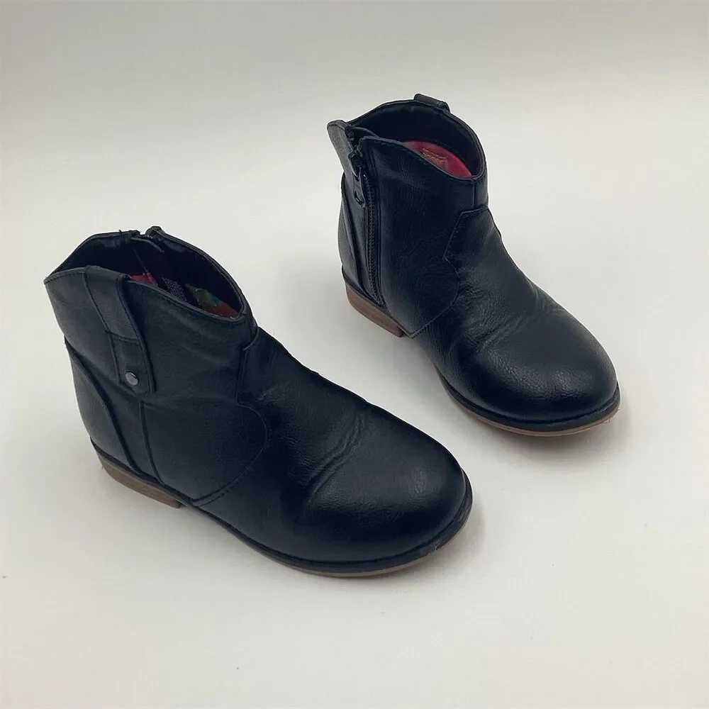 Cat & Jack Toddler Girls' Black Tiffy Ankle Booties Size 10